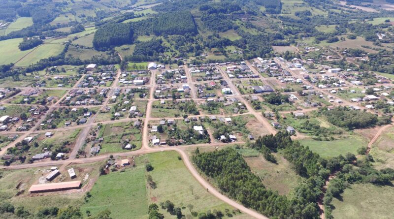 Foto aérea do centro de Entre Rios